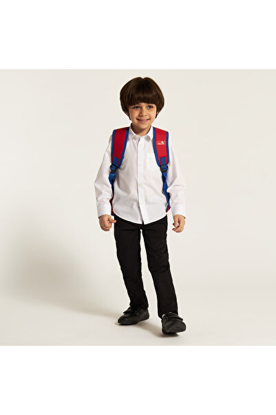 Juniors Solid Trouser with Button Closure and Pockets