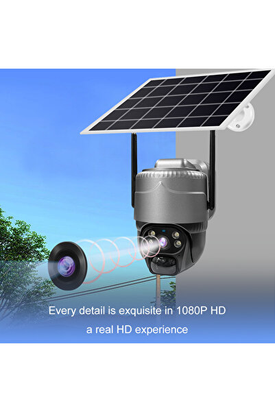 V380 Pro كاميرا v380 3.0 ميجابكسل مزدوجة الإضاءة، تخزين سحابي ببطاقة SD، IP66، كاميرا خارجية لاسلكية تعمل بالواي فاي PTZ تعمل بالطاقة الشمسية