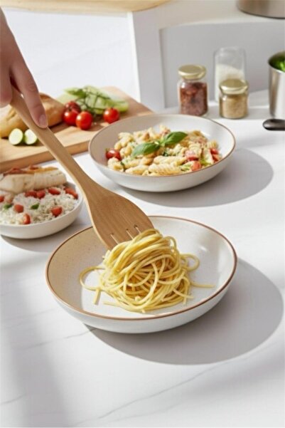 Bayev 5 Piece Bamboo Serving and Spatula Set - Bamboo Kitchen Set 30 cm