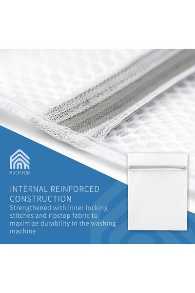 Generic 3-Pack Honeycomb Mesh Durable Laundry Bags for Delicates, 16 x 20 in, Large, Polyester, White