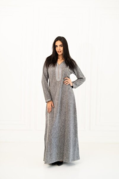 AFandina Wool jalabiya with fine details and complete elegance A-193