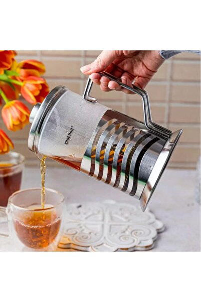 Kinghoff Tea and coffee infuser, teapot with press, capacity 350 ml, made of glass,