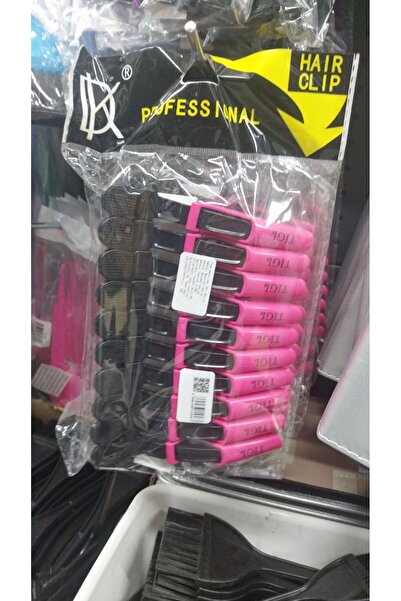 global fashion Κλιπ μαλλιών 10 τεμ., μαύρο+ροζ