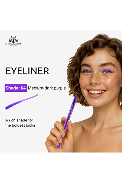 global fashion Gel eyeliner, Global Fashion, 04, purple