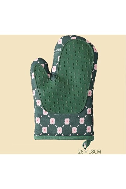 MACVI ® 2 Oven/Grill Gloves, heat resistant up to 350°C, wool lined, green.