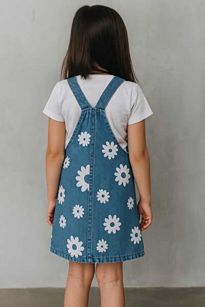 bubiee baby Papatya Desenli Kız Çocuğu Kot Jile