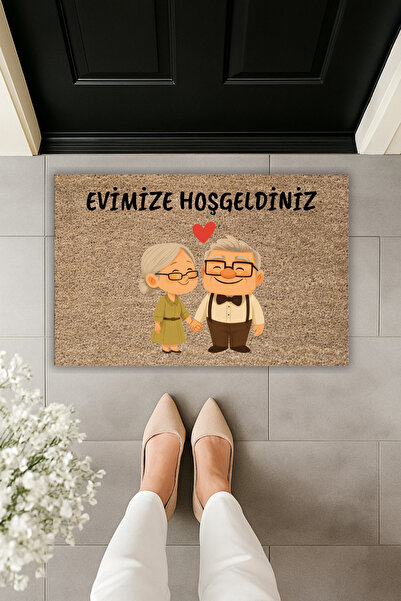 Dormot سجادة أمامية حديثة للباب مطبوعة رقميًا على شكل قلب حلو