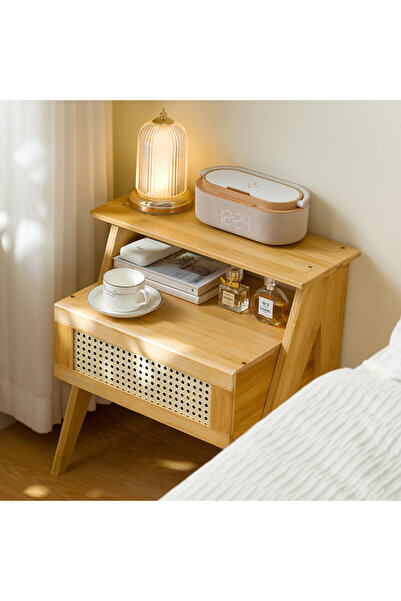 HXDream طاولة بجانب السرير، طاولة بجانب السرير، طاولة بجانب السرير مع درج، مناسبة للدراسة، غرفة المعيشة، غرفة النوم