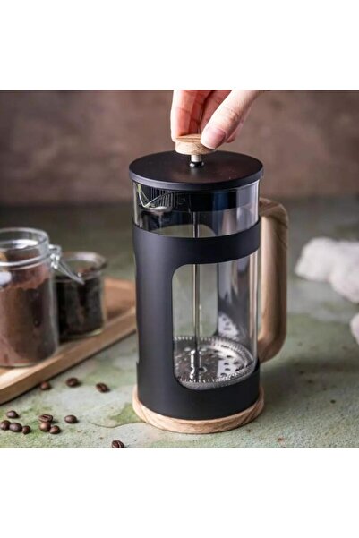 Klausberg Glass infuser, with imitation wood, for coffee and tea, 350ml,