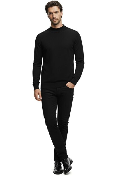 ANTHONY JACKSON Premium Men's Half Turtleneck Knit Sweater Gregorio