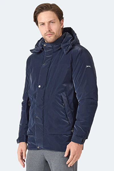 Slazenger Ανδρικό αποσπώμενο παλτό και μπουφάν GRIM με κουκούλα Navy Blue