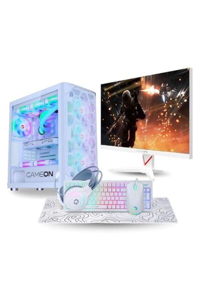 GAMEON Gaming PC i5-14400F, 16GB DDR4 RAM, 1TB SSD, RTX 3050 6GB, 650W PSU, Emperor Case, 24" 180Hz Monitor