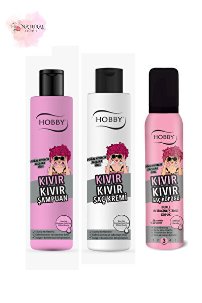 Hobby KIVIR KIVIR ŞAMPUAN, KREM VE KÖPÜK 3'LÜ SET