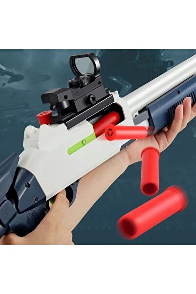 dalip Toy Shotgun S686 Realistic UDL XM1014 Dalip, Manual, with Scope, 10 Foam Projectiles, 5 Cartridges,