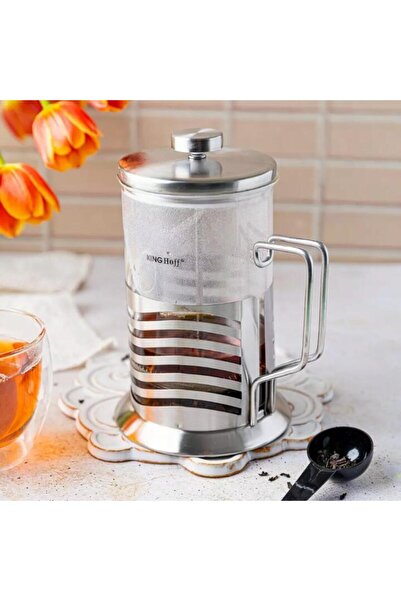 Kinghoff Tea and coffee infuser, teapot with press, capacity 350 ml, made of glass,