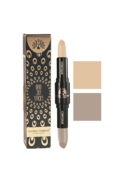 global fashion 2in1 duo stick for face, corrector + concealer, Global Fashion, GC04