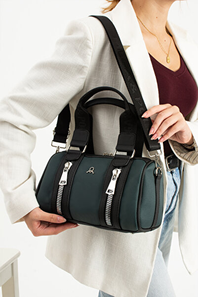 H&D COLLECTİON Geantă de mână și de umăr model cilindru pentru femei