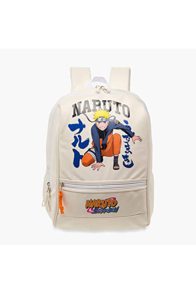 TV TOKYO Naruto Print Backpack with Adjustable Straps and Zip Closure - 18 in...