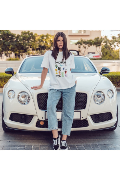 The Lucid Lab Μπλουζάκι Onlyfans oversized - Λευκό