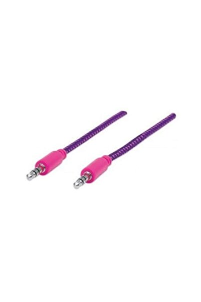 MANHATTAN Stereo Audio Cable 3.5mm 1m Pink/Purple