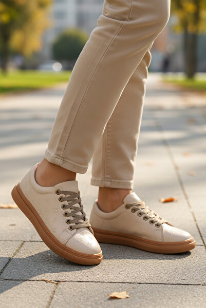 Pierre Cardin Cream Women's Casual Shoes Pc-55071 Z