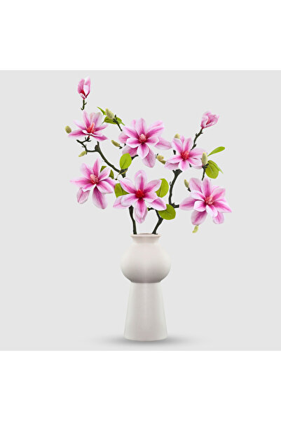 Artificiale Rolio Magnolie Artificială - Crenguță Decorativă cu Flori - Roz, ...
