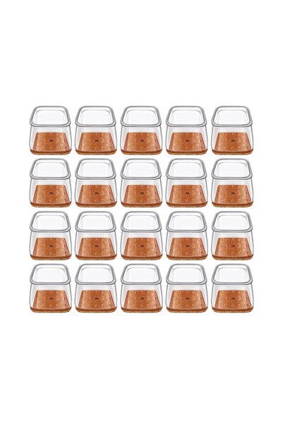 NEXTLY Silicone Felt Chair Leg Protectors, Anti-Scratch & Noise-Reduction, Reusable Set of 20