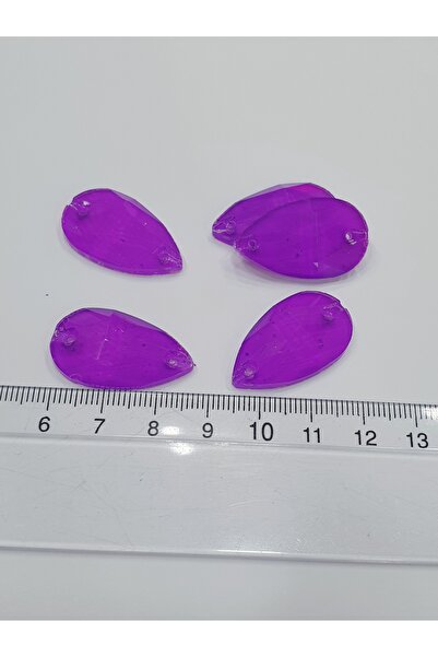 CRYSTALSHOP Piatră de cristal - Neon 18*27 mm Picătură violet (24 bucăți)