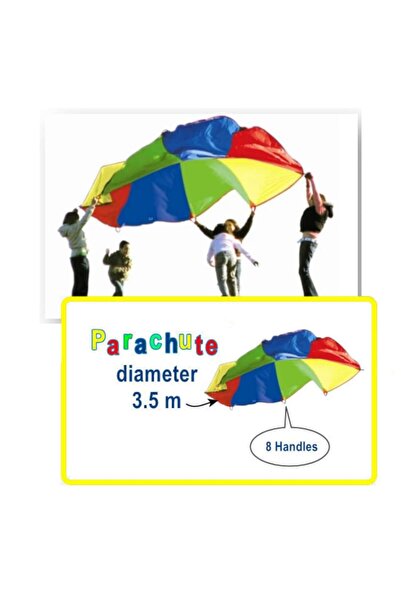 OEM Garden toys, Multicolored play parachute, diameter 3.5m, 8 handles, children's set