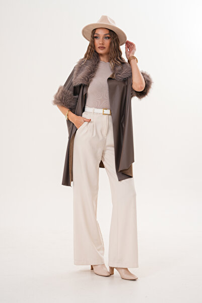 NAVY Δερμάτινο κοντό παντελόνι