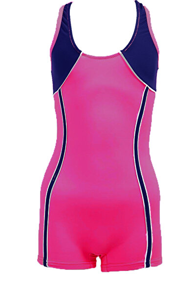 Haliç Mayo Young Girl Swimsuit Jumpsuit 3011 Fuchsia