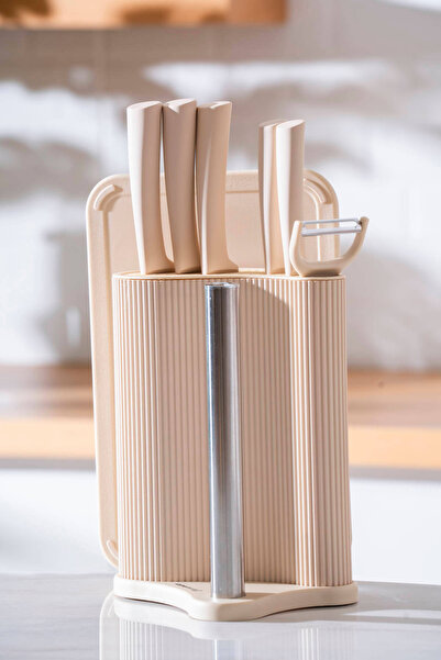 ACAR Cooper 8 Parça Standlı Kesme Tahtası Ve Bıçak Seti