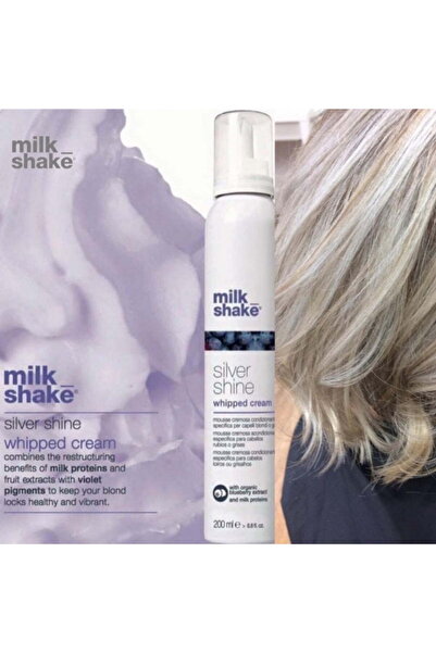Milkshake Set for neutralizing yellow tones, Milk Shake Silver Shine, Conditioner 300ml + Cream 200ml