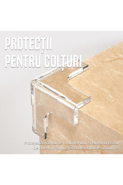 NEXTLY Silicone Corner Guards Set, Child Safety, Transparent, Anti-Slip, Waterproof, Easy Install