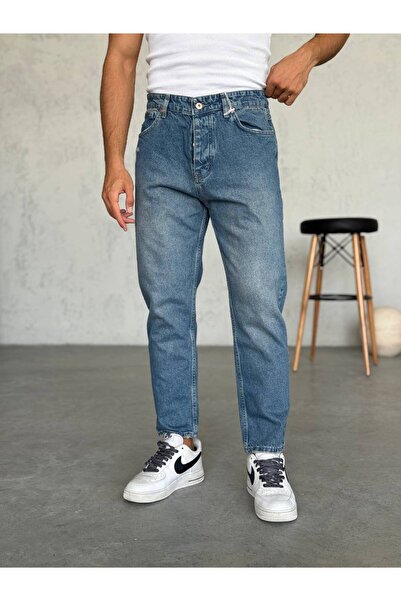 NOT61MAN Boyfriend Gray Color Pocket Ripped Detailed Jeans