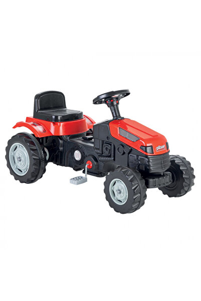 PİLSAN Active Red children's pedal tractor, with adjustable seat, chain transmission, backrest, v