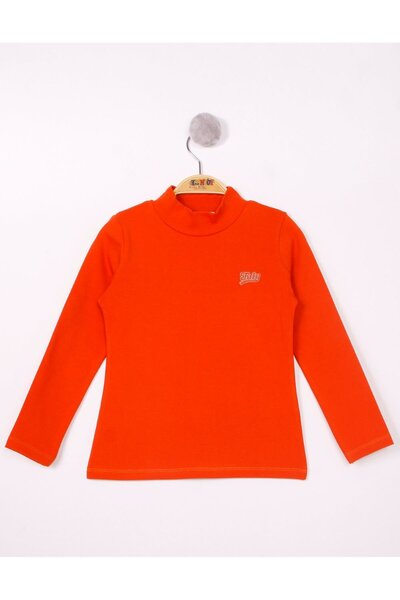 Toontoy Κοριτσίστικο φούτερ με κανονική εφαρμογή, ψηλό γιακά και κέντημα - Ri...