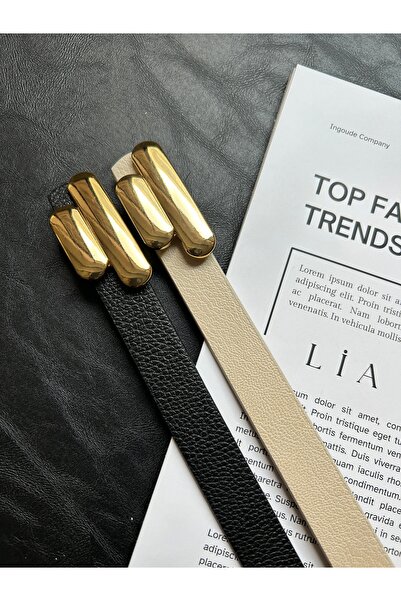 LİA KEMER 2 bucăți Glide, curea cu cataramă aurie pentru femei, centură pentr...