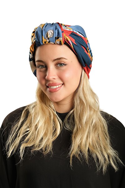 HÜRREM BONE Şapcă practică, gata de purtat, cu model de mătase 2410_46