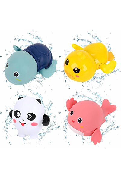 MACVI ® 8-piece kids bath toy set, 1+, clock mechanism, durable non-toxic ABS, colorful
