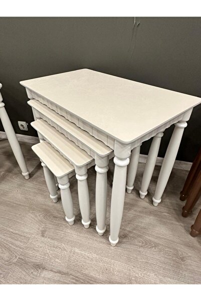 FMR MOBİLYA VE AKSESUAR ahşap 4 lü zigon sehpa