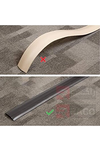 Raco Electrical PVC Floor Trunking 1-Meter Grey, Self-Adhesive Cable Hiders (2 Pack, 10mm x 35mm)