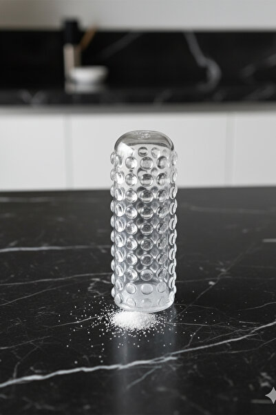 iselahome Liora Akrilik Tuzluk & Biberlik – Şeffaf Kabarcıklı Tasarım 10 cm