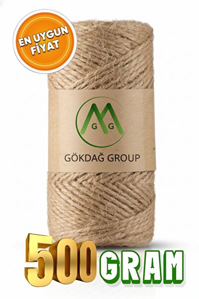 GÖKDAĞ GROUP 500 Gram Premium Jüt Hasır İp Kırnap İp Süsleme İpi Kuka