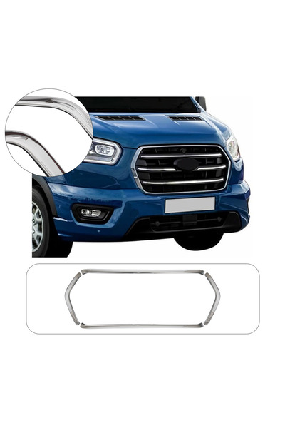ServetDizaynOto Ford Transit Uyumlu 2019 Ve Üzeri Krom Ön Panjur Çerçevesi 4 ...