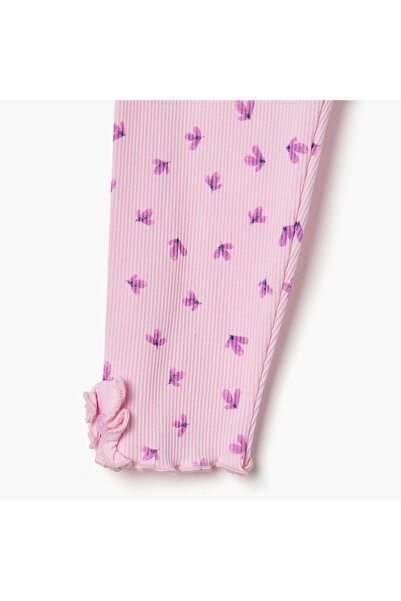 Juniors Flower Print Leggings