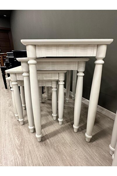 FMR MOBİLYA VE AKSESUAR ahşap 4 lü zigon sehpa