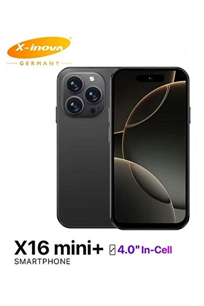 X inova X-Inova Mini Smart Phone X16 Mini+ 4" Display, 4GB+64GB, 13MP Rear Camera, Dual SIM - Black