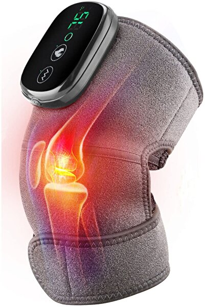 HYX جهاز تدليك الركبة الساخن 3 في 1، اهتزاز لاسلكي، قابل لإعادة الشحن، لفافة ...