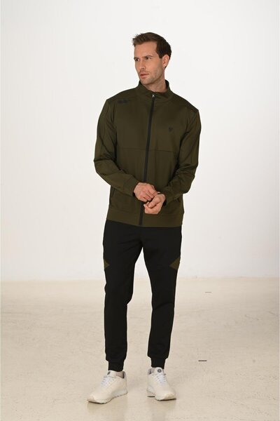 Marco Ferry Fleece-Lined Dalgıç Men's Tracksuit Set Khaki 5255-H